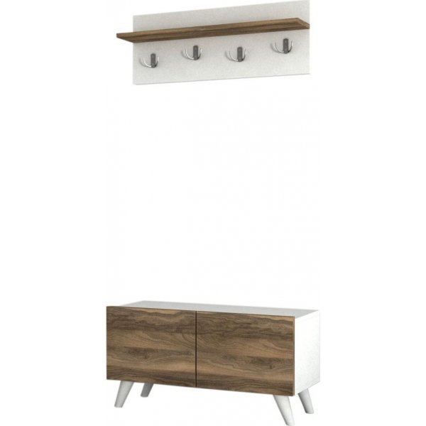 Lores hallmbel - Vit/valnt