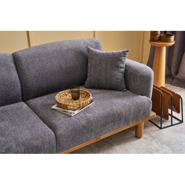 Canapé 3 places Reims - Gris Canapé 3 places Reims - Gris