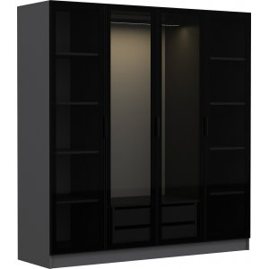 Cavolo garderob 180 cm - Antracit/svart