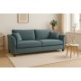 Soffa Liberty 3-sits med nitar - Blgrn