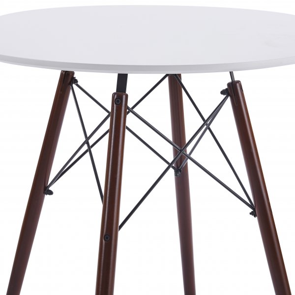 Vilgot runt matbord Ø80 cm - Vit / Mörkbrun Vilgot runt matbord Ø80 cm - Vit / Mörkbrun