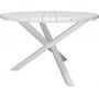 Scottsdale utegrupp bord 112 cm inkl 4 st Kungshamn positionsstolar -Vit