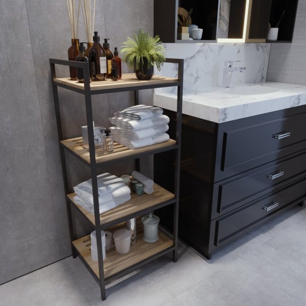 Stralsund plank - Eiken/zwart