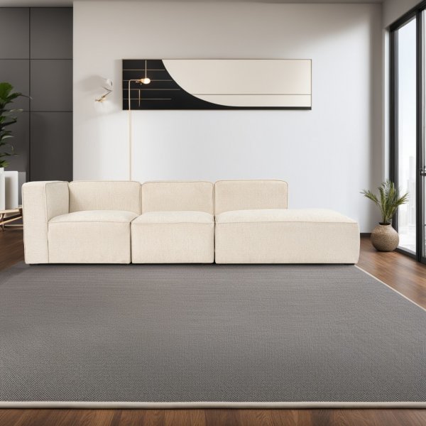 Canapé 3 places ouvert à droite - Crème Canapé 3 places ouvert à droite - Crème