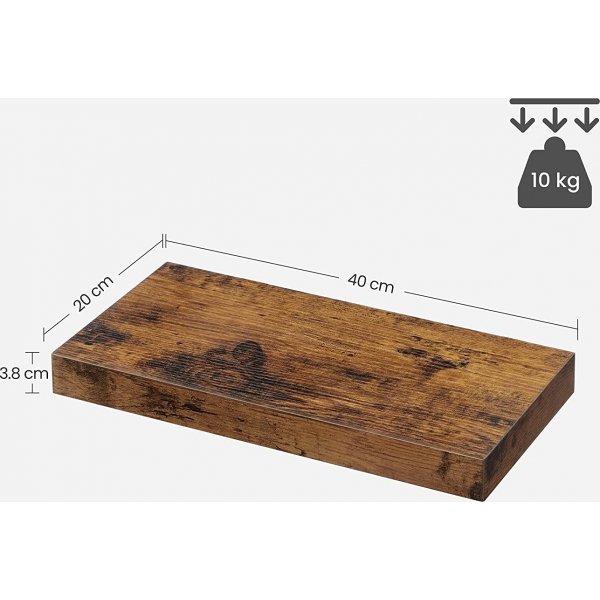 Sussex wandplank 40 x 20 cm - Bruin Sussex wandplank 40 x 20 cm - Bruin