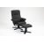 Fauteuil inclinable Oslo avec tabouret - Cortina noir + Dtachant pour meubles