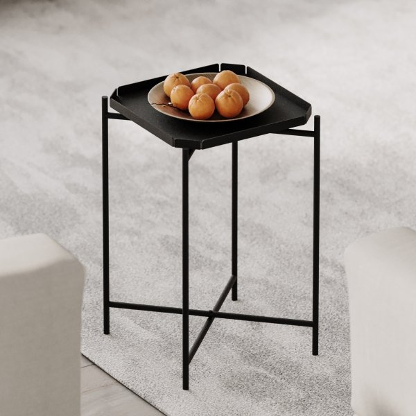 Table basse Vela 46 x 46 cm - Noir