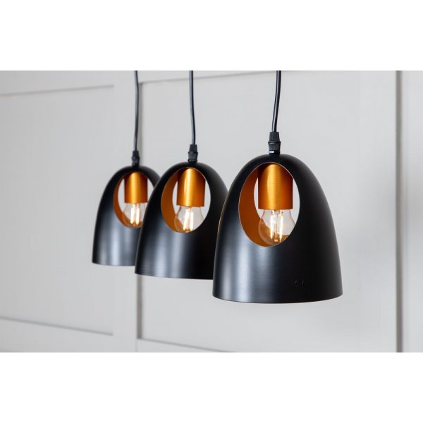 Plafonnier Karby - Noir/cuivre