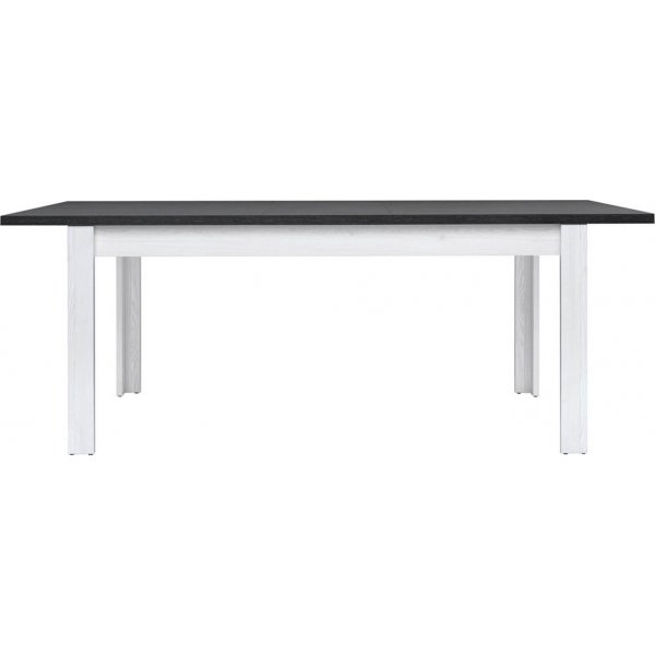 Hesen matbord 160-200 x 90 cm - Vit/svart