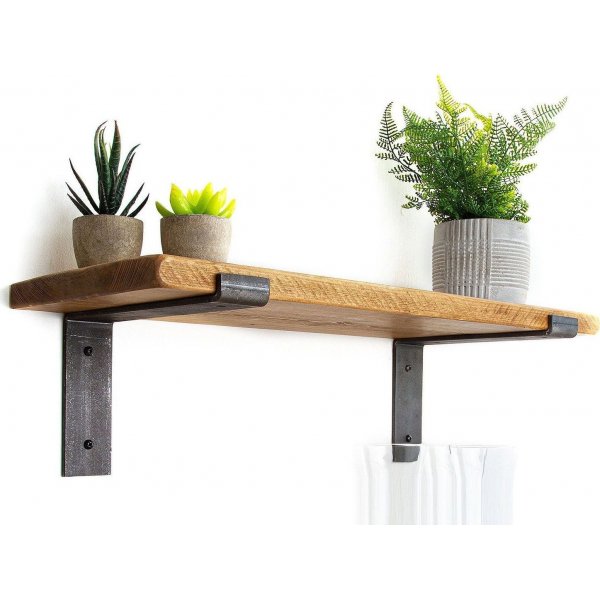 Lamba wandplank 2 - Zwart/walnoot Lamba wandplank 2 - Zwart/walnoot