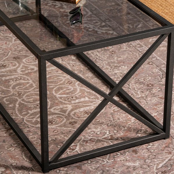 Geiser soffbord 120 x 50 cm - Svart