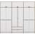 Armoire Elina 277 x 52 x 253 cm - Blanc/marron