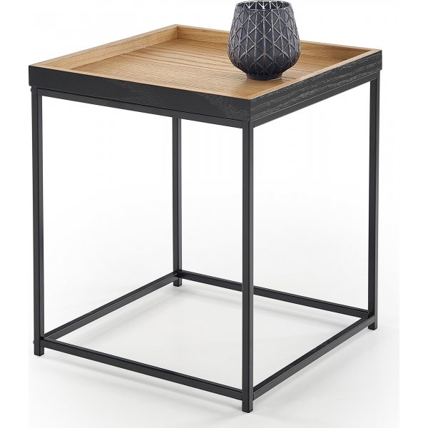 Table d'appoint Amery 42 x 42 cm - Chêne/noir Table d'appoint Amery 42 x 42 cm - Chêne/noir