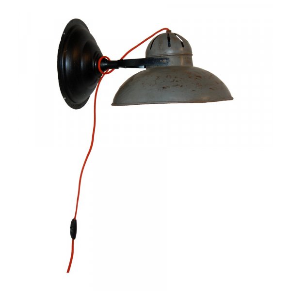 Halden vgglampa - Vintage gr/svart