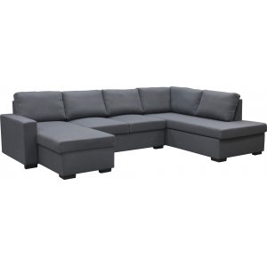 Canap U Solna 309 cm - Gris fonc + Dtachant pour meubles