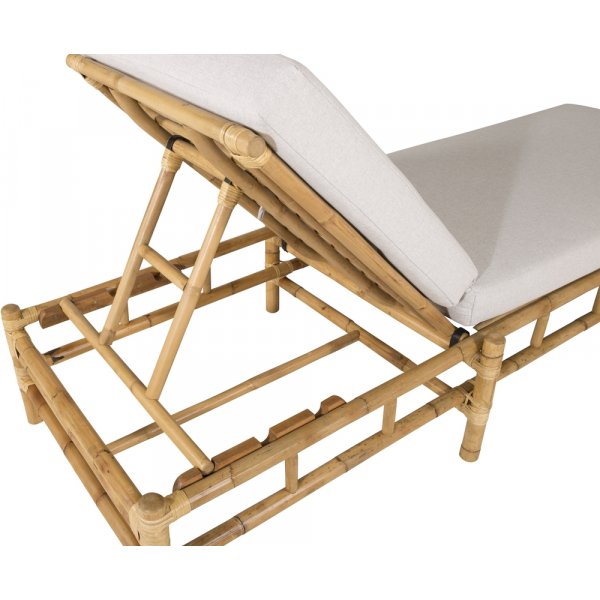 Bain de soleil en rotin - Gris/rotin Bain de soleil en rotin - Gris/rotin