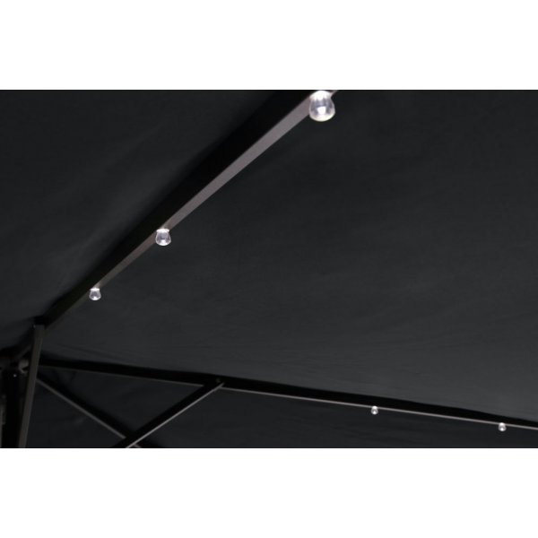 Parasoll Malta med soldriven LED belysning - Beige Parasoll Malta med soldriven LED belysning - Beige