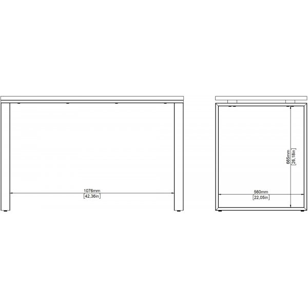 Bureau Sign 120 cm - Blanc/hickory