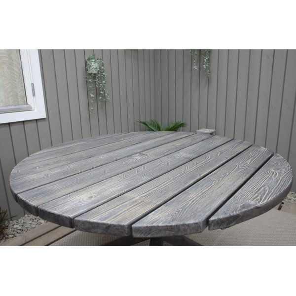 Scottsdale utebord Ø112 cm - Shabby Chic Grå Scottsdale utebord Ø112 cm - Shabby Chic Grå