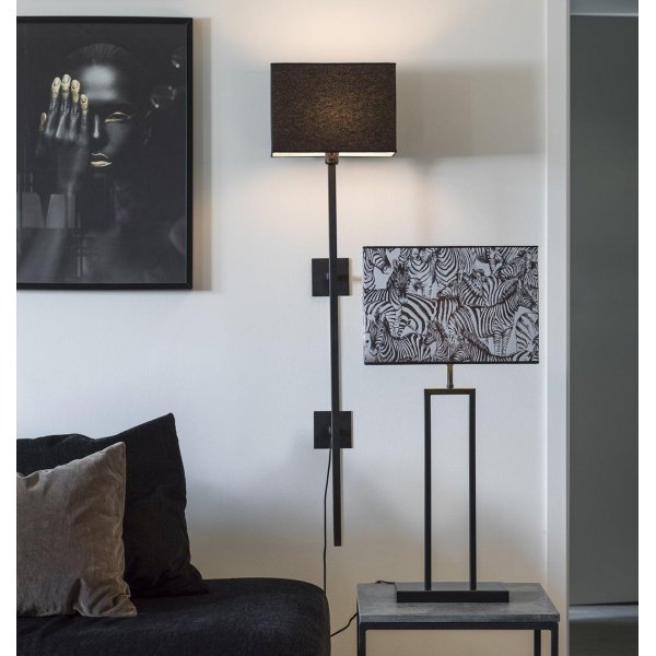 Rod wandlamp - Zwart - 108 cm