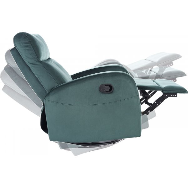 Fauteuil relax Olimp - Velours vert
