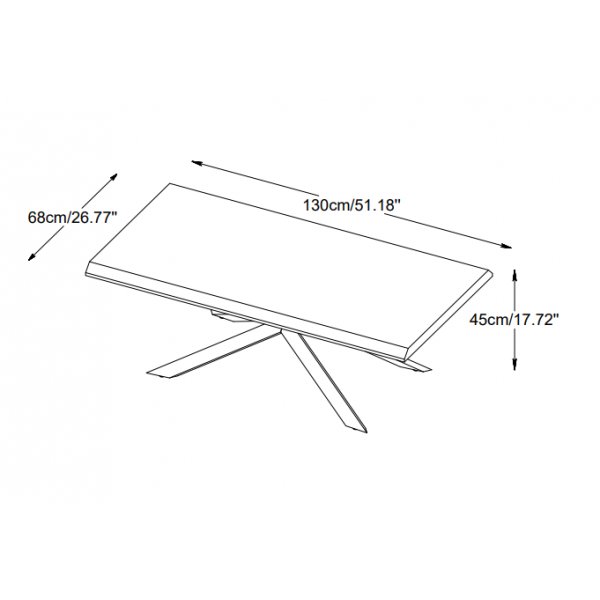 Table basse Sky en chne huil