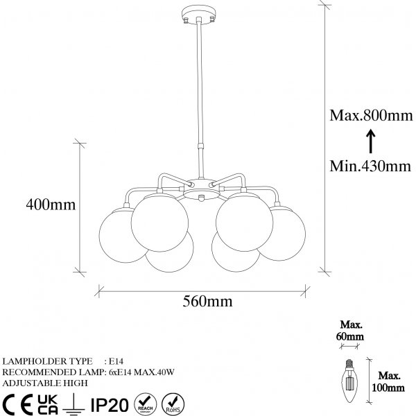 Viran taklampa 11015 - Vintage/vit Viran taklampa 11015 - Vintage/vit