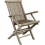 Salt utematgrupp runt 150 cm bord med 6 st matstolar med armstd - Gr teak