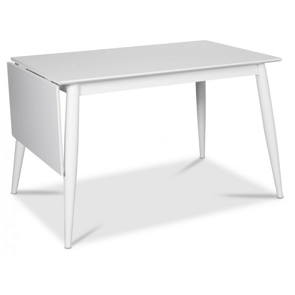 Trn klaffbord 120-160 cm - Vit