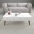 Table basse Lyon 105 x 60 cm - Blanc/noyer