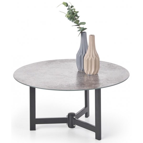 Table basse Neal Ø60 cm - Gris/Marron (Verre) Table basse Neal Ø60 cm - Gris/Marron (Verre)