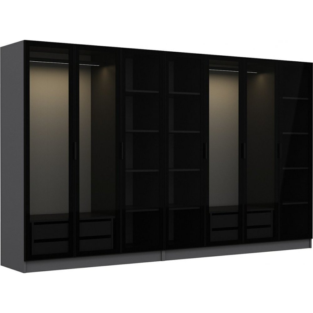 Cavolo garderob 315 x 52 x 210 cm, variant B - Antracit - Garderober