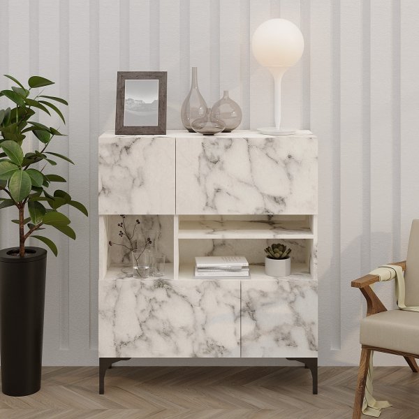 Krista skåp - Carrara marmor Krista skåp - Carrara marmor