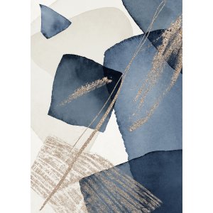 Poster - Blue swirl - 21x30