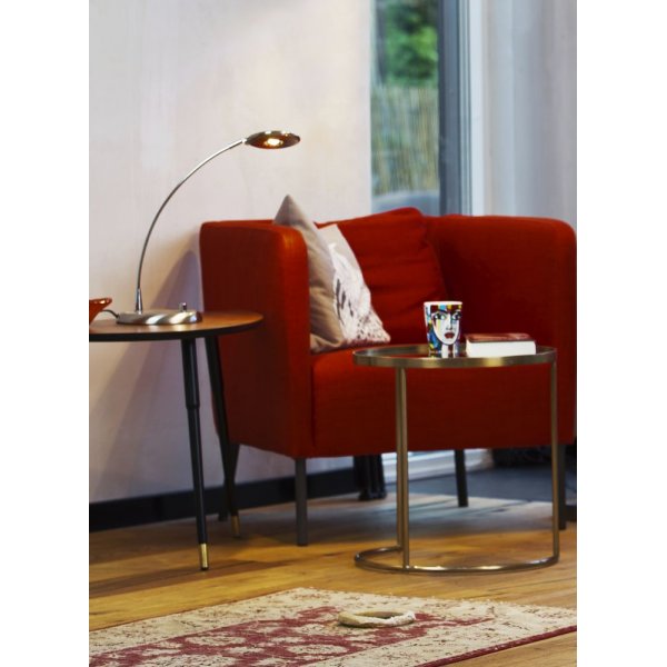 Moto bordslampa - Stl/krom