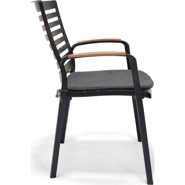 Portals eetgroep 1 - Zwart/teak Portals eetgroep 1 - Zwart/teak