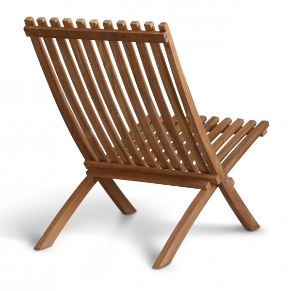 Shelby teakf�t�lj ihopa f�llbar stol + Textilv�rd f�r m�bler