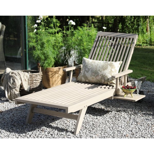 Salt solstol fllbar rygg - Gr teak