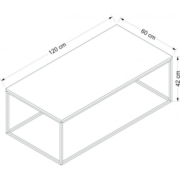 Table basse Tigre 120 x 60 cm - Noyer Table basse Tigre 120 x 60 cm - Noyer