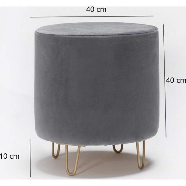 Asmara sittpuff - Grå Asmara sittpuff - Grå