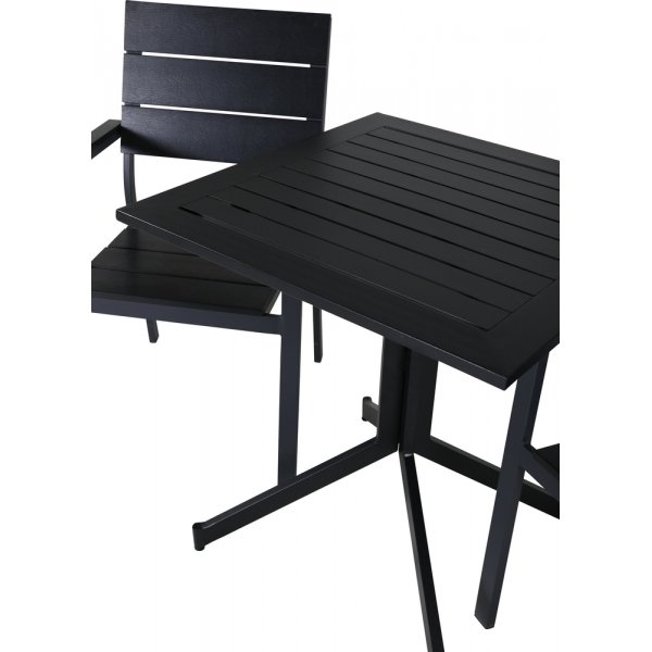 Way utematgrupp med 2 st Levels stolar - Svart Way utematgrupp med 2 st Levels stolar - Svart