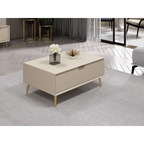 Table basse Lux 90 x 60 cm - Beige
