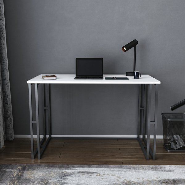 Kane skrivbord 120 x 60 cm - Svart/vit Kane skrivbord 120 x 60 cm - Svart/vit