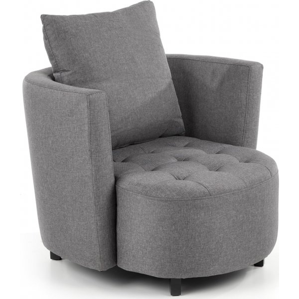 Virginia fåtölj med fotpall - Grå Virginia fåtölj med fotpall - Grå