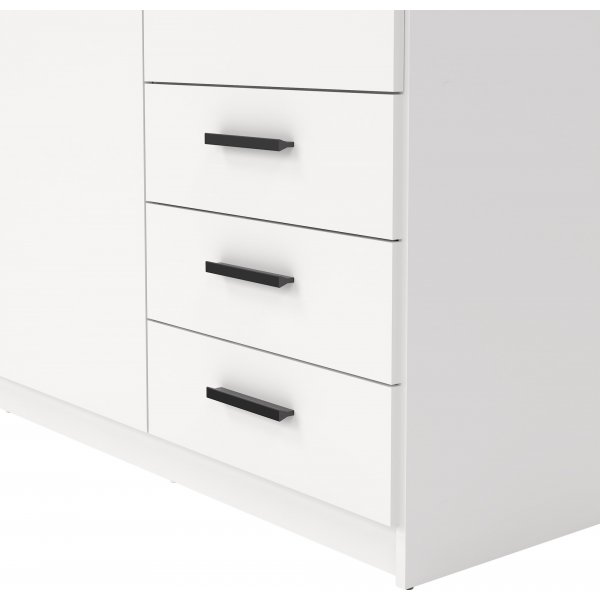 Armoire Sprint avec 3 portes et 3 tiroirs - Blanc Armoire Sprint avec 3 portes et 3 tiroirs - Blanc