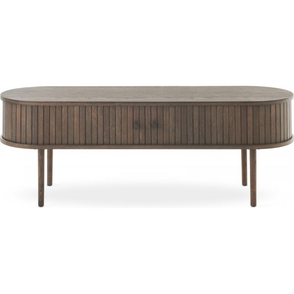 Slide TV-bänk - Brunlackad ek Slide TV-bänk - Brunlackad ek