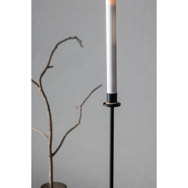 Bougeoir LED Hogehall H79 cm - Noir/Blanc Bougeoir LED Hogehall H79 cm - Noir/Blanc