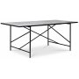 Portland matbord 180x90 cm - Marmor/svart
