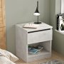 Luvio sngbord 26 - Silver/svart