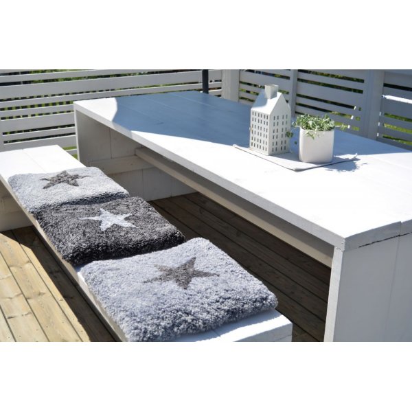 Curly stolsdyna fårskinn Beige Curly stolsdyna fårskinn Beige